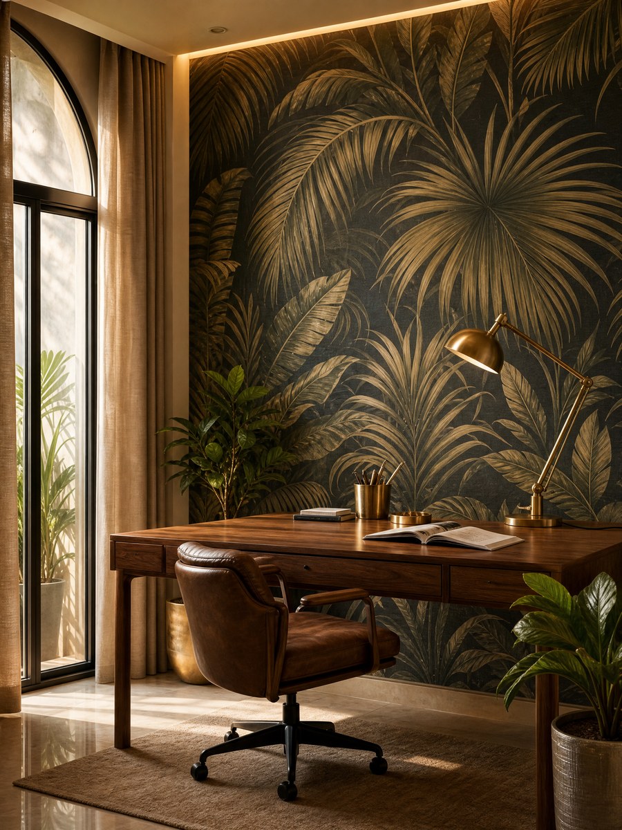 Tropical-Themed Study Room — Noida