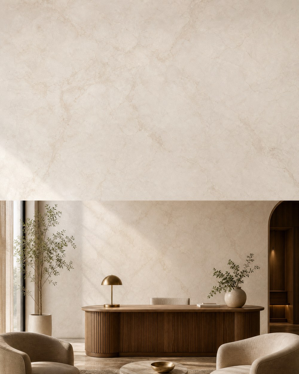 Ivory Stone Elegance — Marble Wallpaper