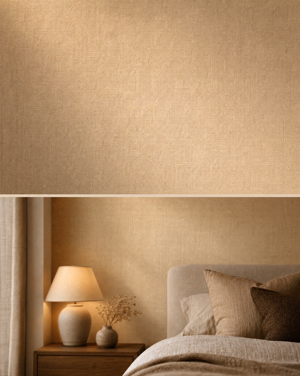 Warm Beige Dusk — Bedroom Wallpaper