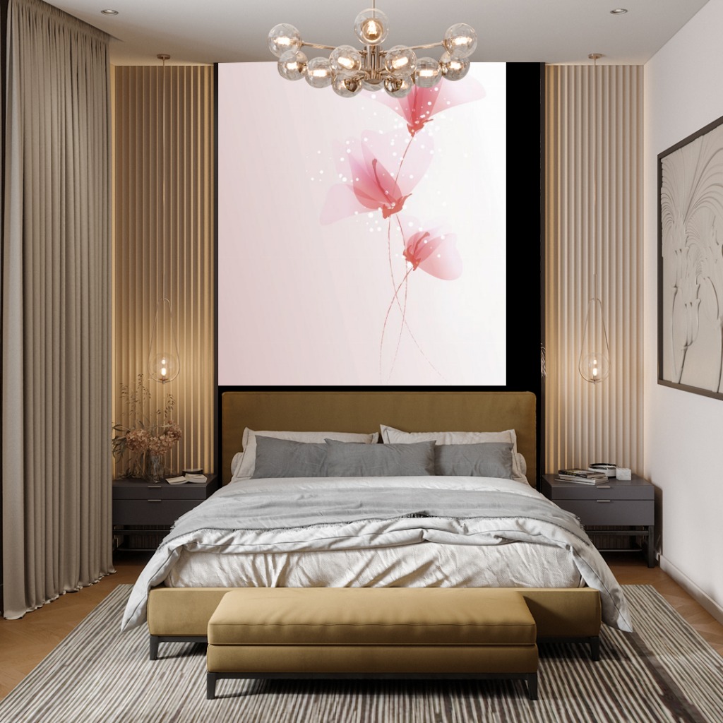 3D pink flowers wallpaper - Image 2